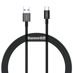 Cablu USB la USB-C Baseus 66W, incarcare rapida 6A, 1m, negru
