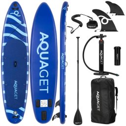 Set placa gonflabila SUP 350x81x15 cm cu vasla, pompa si geanta, albastru