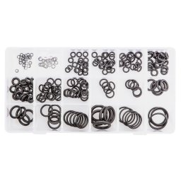 Set garnituri O-ring NBR 225 piese, cauciuc negru, NEO TOOLS