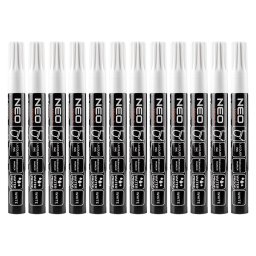 Marker de constructii alb permanent NEO TOOLS, rezistent la apa, set 12 buc