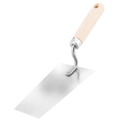 Mistrie trapezoidala din inox 160 x 80 mm cu maner din lemn Topex