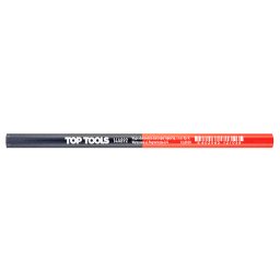 Creion tamplar bicolor rosu-albastru pentru marcaj pe lemn TOP TOOLS