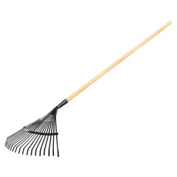 Grebla evantai pentru frunze cu maner din lemn, 166 cm, VERTO