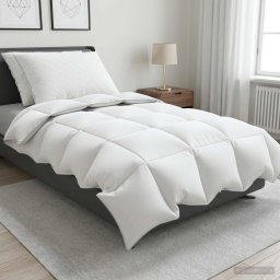 Set de pilote din puf de gasca 90% FULDA 3 pcs 140 x 220 cm Alb GartenMobel Dekor