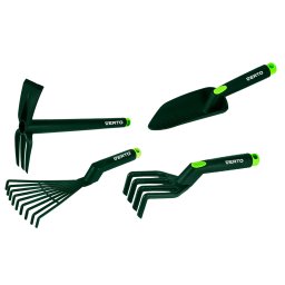 Set unelte de gradina 4 piese din plastic Verto pentru plantare si întretinere