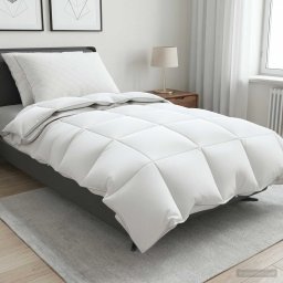 Set de pilote din puf de gasca 90% FULDA 3 pcs 135 x 220 cm Alb GartenMobel Dekor