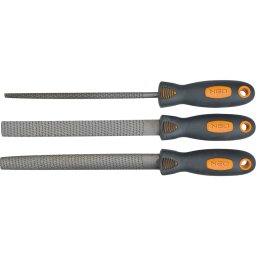 Set raspile pentru lemn NEO, 3 piese, 200 mm, maner ergonomic