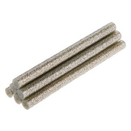 Batoane silicon pentru pistol de lipit 8 mm, argintii cu brocart, set 6 buc