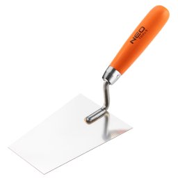 Mistrie stucco trapezoidala 140 mm din inox, cu maner ergonomic