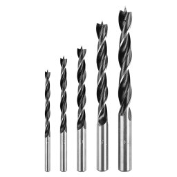 Set burghie pentru lemn Graphite 4-10 mm, 5 piese, prindere cilindrica