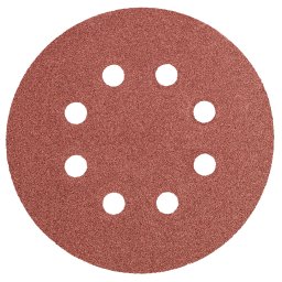 Disc abraziv cu gauri 125 mm K100, Velcro, pentru slefuitor, set 5 buc