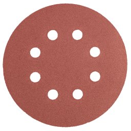 Hartie abraziva Velcro 125 mm K240 cu 8 gauri, set 5 buc, Graphite