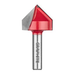 Freza profil V din HM pentru lemn, PVC si PAL, 25,4x25,4 mm, tija 8 mm