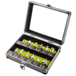 Set freze pentru lemn Graphite, 12 piese, tija 8 mm, pentru profilare si finisare