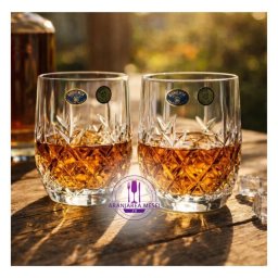 BRIXTON Set 6 pahare cristal Bohemia whisky 380 ml