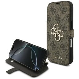 Husa Guess 4G Metal Logo iPhone 17 Pro Maro