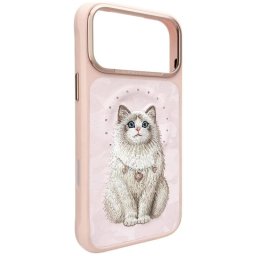 Husa Nimmy Lucky Fashion Cat MagSafe iPhone 17 Pro Roz