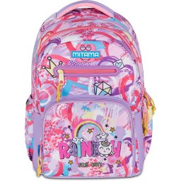 Ghiozdan Mitama New Plus, 3 compartimente, Plus Rainbow