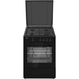 Aragaz pe gaz HEINNER HFSC-SME66IBK, 4 arzatoare, Cuptor pe gaz, Aprindere electrica, 60 x 60 cm, Negru