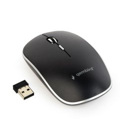 Mouse MUSW-4BS-01, USB Wireless, Black-Silver