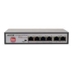 Switch PNI SWPOE243, POE, 6 x 10/100/1000 Mbps, Gigabit, din care 4 porturi PoE, carcasa metalica