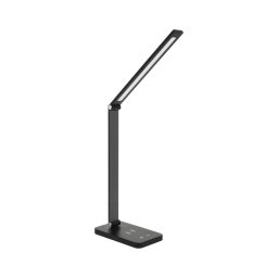 Brilagi - Lampă de birou LED tactilă cu dimmer, încărcare wireless QI, LED/7W/5V 3000/4000/6000K, negru