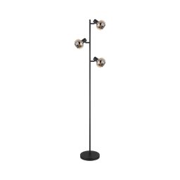 Globo 54309SB - Lampadar TOKKI 3xE14/40W/230V negru