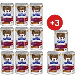 HILL'S Prescription Diet Canine i/d Digestive Care Stew 9+3 CADOU hrană dietetică câini, cu pui și legume, pentru afecțiuni digestive