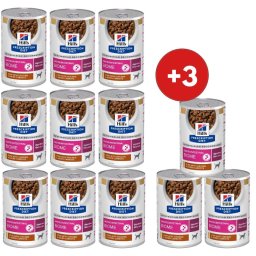 HILL'S Prescription Diet Canine Gastrointestinal Biome Digestive Care Stew 9+3 CADOU hrană câini, cu pui și morcov, pentru probleme digestive