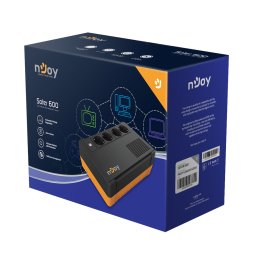 UPS nJoy Soter 600 PWUP-LI060SR-AZ01B 600VA 360W Line-Interactive cu AVR și 4 Prize Schuko
