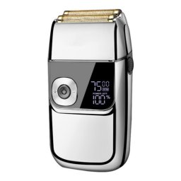Aparat de ras Oliver Voltz OV51814C, 5W, LCD, IPX4, 1400mAh, Autonomie pana la 2h, 3 viteze, USB, Inox