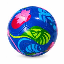Minge de Fotbal Cupa Mondiala FIFA, Marimea 5, Design Albastru cu Frunze, Pentru Antrenament si Joc Recreativ