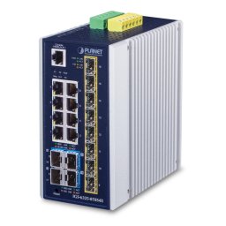 Switch PLANET IP30 Industrial L3 8-Port Managed Gigabit Ethernet (10/100/1000) Blue, White