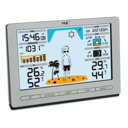 Stație meteo wireless, 4 niveluri de luminozitate, Alb
