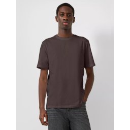 Q/S by s.Oliver Tricou barbati, la baza gatului, din bumbac, Regular Fit, Maro inchis (SELECTATI MARIMEA: S)