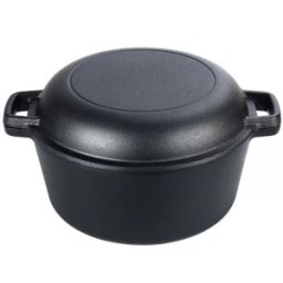 Cratita din Fonta cu Capac, 26 cm, 5 l, Perfect Home