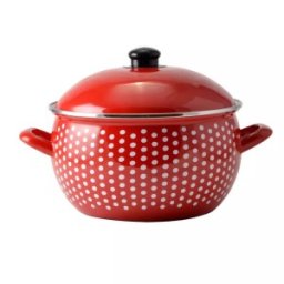Cratita Emailata cu Capac, 20 x 14 cm, 3.8 l, Perfect Home
