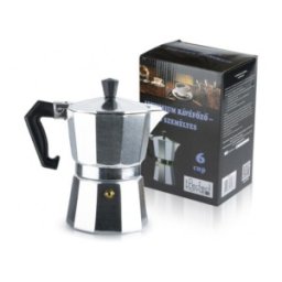 Espressor pentru Aragaz, Argintiu, 3 Persoane, din Aluminiu, Perfect Home