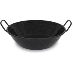 Tigaie Adanca din Fonta Emailata, 45 cm, pentru Paella, Perfect Home