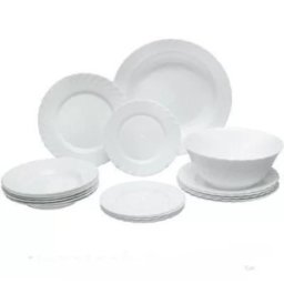 Serviciu de Masa Trianon, Opal, Alb, 19 Piese, Luminarc