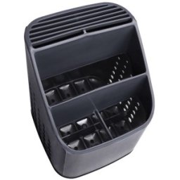 Suport pentru Tacamuri, Plastic, Negru, Vilde