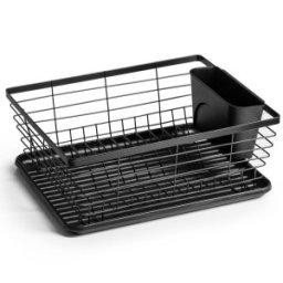 Set 2 x Suport pentru Vase, Metal, 36 x 30 x 14.5 cm, Negru, Vilde