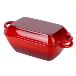 Tava Fonta Emailata cu Capac, 38 x 19.5 cm, 3.5 + 1.5 l