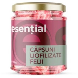 Capsuni Liofilizate Felii Esential'aroms, 12 g