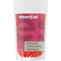 Capsuni Liofilizate ganule 2-4 mm Esential'aroms, 12 g