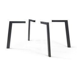 Set 4 picioare pentru masa Hostang din otel, negre, 50x8x71 cm
