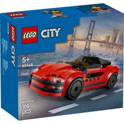LEGO City Masina sport rosie 60448, set de constructie 109 piese