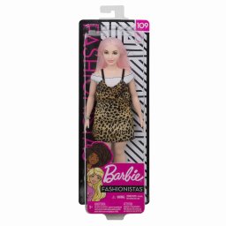 Papusa Barbie Fashionistas cu par roz si tinuta moderna, Mattel