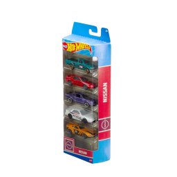 Set 5 masinute Hot Wheels Nissan pentru copii si colectionari