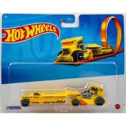 Camion Hot Wheels Cyberrig multicolor, compatibil cu piste, 3+ ani